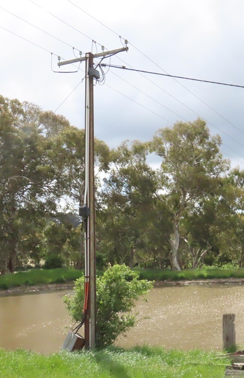 private utility pole commercial generator installation